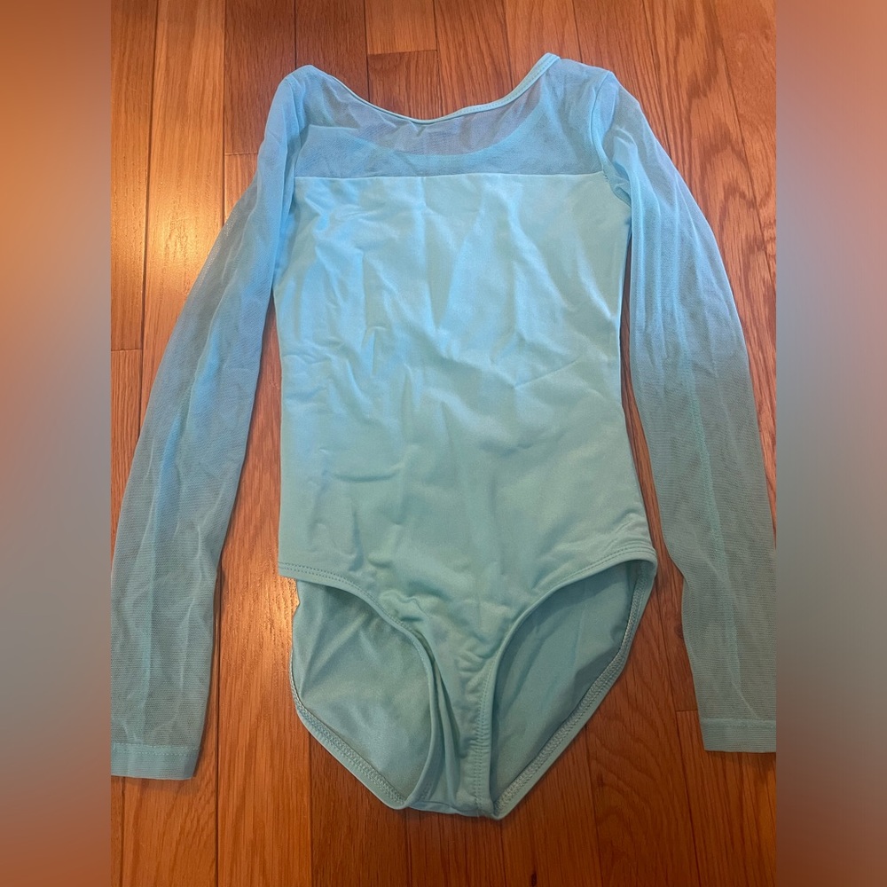 Natalie leotard. Size child medium. EUC. Pretty turquoise color.